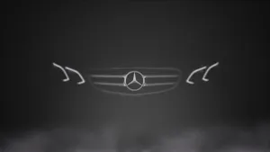 Sleek Black Mercedes In The City Wallpaper