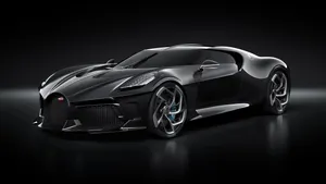 Sleek Black Sports Car Showcase Wallpaper