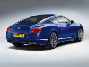 Sleek Blue Bentley Hd Wallpaper