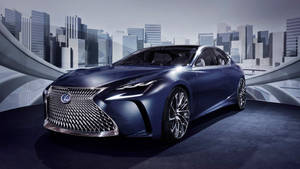 Sleek Blue Lexus Logo Wallpaper