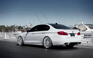 Sleek Bmw M5 In Action Wallpaper