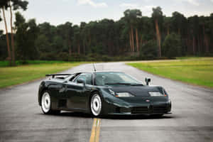 Sleek Bugatti Eb110 In A Natural Setting Wallpaper