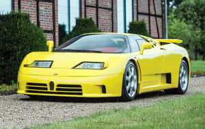 Sleek Bugatti Eb110 In Action Wallpaper