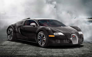 Sleek Bugatti Veyron In Motion Wallpaper