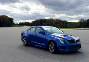 Sleek Cadillac Ats Cruising In Style Wallpaper