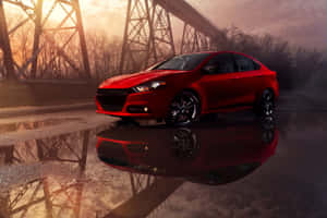 Sleek Design Of Dodge Dart In Motion Wallpaper