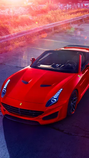 Sleek Ferrari California T In Motion Wallpaper
