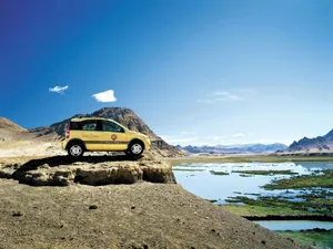 Sleek Fiat Panda In Its Natural Habitat Wallpaper