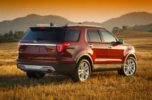 Sleek Ford Explorer On The Road Wallpaper