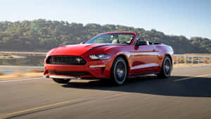 Sleek Ford Mustang Ecoboost Cruising The Asphalt Wallpaper