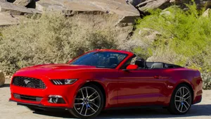 Sleek Ford Mustang Ecoboost In Action Wallpaper
