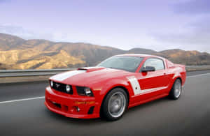 Sleek Ford Mustang Roush On The Road Wallpaper