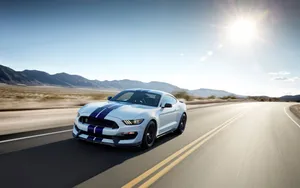 Sleek Ford Mustang Shelby Gt350 In The Wild Wallpaper
