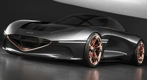 Sleek Genesis Essentia Concept Car In Motion Wallpaper