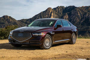 Sleek Genesis G90 Sedan On The Road Wallpaper