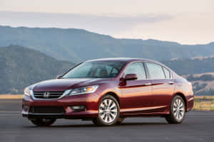 Sleek Honda Accord In Action Wallpaper