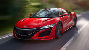 Sleek Honda Nsx In Action Wallpaper