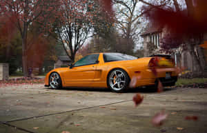 Sleek Honda Nsx Sports Car In Action Wallpaper