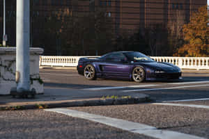 Sleek Honda Nsx Sports Car In Action Wallpaper