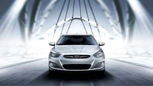 Sleek Hyundai Accent In Action Wallpaper