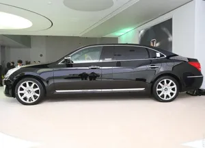 Sleek Hyundai Equus Luxury Sedan Parked In Elegance Wallpaper