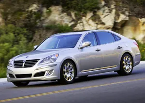 Sleek Hyundai Equus Sedan In Urban Setting Wallpaper
