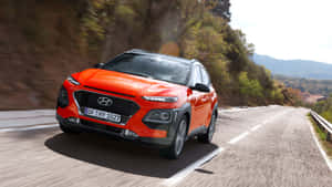 Sleek Hyundai Kona Showcasing Stunning Design And Impressive Features Wallpaper