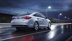 Sleek Hyundai Sonata In A Scenic Landscape Wallpaper