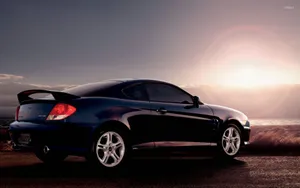Sleek Hyundai Tiburon Sports Car Wallpaper