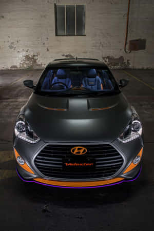 Sleek Hyundai Veloster In The City Wallpaper