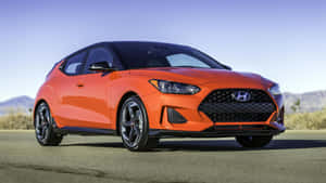 Sleek Hyundai Veloster In The City Wallpaper