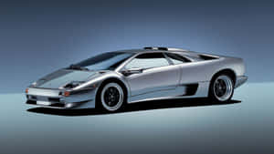 Sleek Lamborghini Diablo In Stunning Night Setting Wallpaper