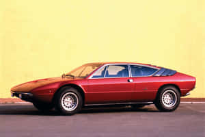 Sleek Lamborghini Urraco In Vibrant Red Wallpaper