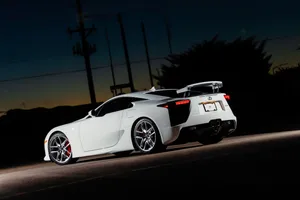 Sleek Lexus Lfa Supercar Showcasing Its Powerful Design Wallpaper
