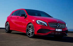 Sleek Mercedes Benz A-class In Action Wallpaper