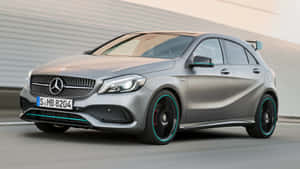 Sleek Mercedes Benz A-class In Urban Setting Wallpaper