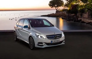 Sleek Mercedes Benz B-class On The Road Wallpaper
