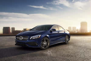 Sleek Mercedes Benz Cla-class In Action Wallpaper