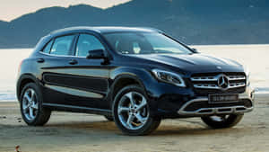 Sleek Mercedes-benz Gla-class On The Road Wallpaper