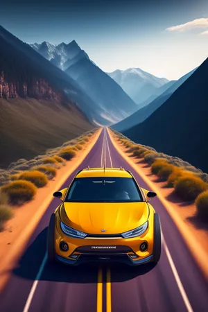 Sleek Minimalist Car On The Road Wallpaper