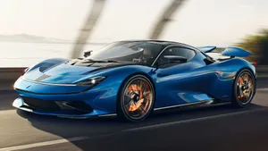 Sleek Pininfarina Concept Car On Display Wallpaper