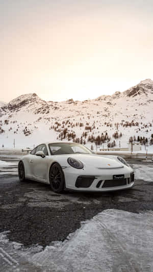 Sleek Porsche Sports Car On Iphone Wallpaper Wallpaper