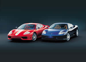 Sleek Red Ferrari 360 Modena On The Road Wallpaper