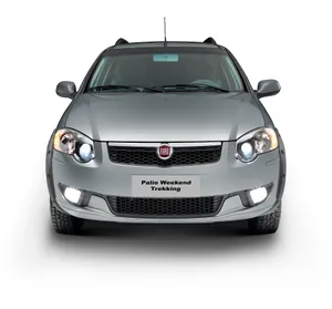 Sleek Red Fiat Palio In Motion Wallpaper