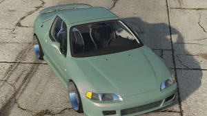 Sleek Red Honda Civic Del Sol Parked On A Scenic Background Wallpaper