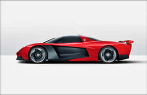 Sleek Red Hongqi Luxury Sedan On The Road Wallpaper