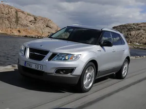 Sleek Saab 9-4x In Majestic Black Wallpaper
