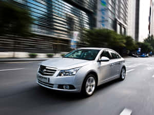 Sleek Silver Daewoo Lacetti In A Pristine Condition. Wallpaper