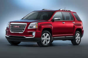 Sleek Silver Gmc Terrain On An Open Road Wallpaper