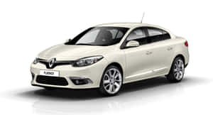 Sleek Silver Renault Fluence In Action Wallpaper